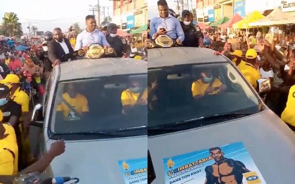 Francis Ngannou accueilli comme un roi lors de son retour au Cameroun
