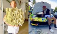 6ix9ine flambe avec des liasses de billets, son avocat confie qu'il est bien ruiné