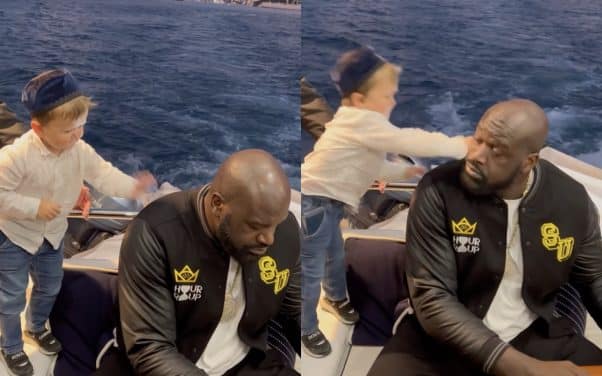 Hasbulla croise Shaquille O’Neal et lui donne un coup
