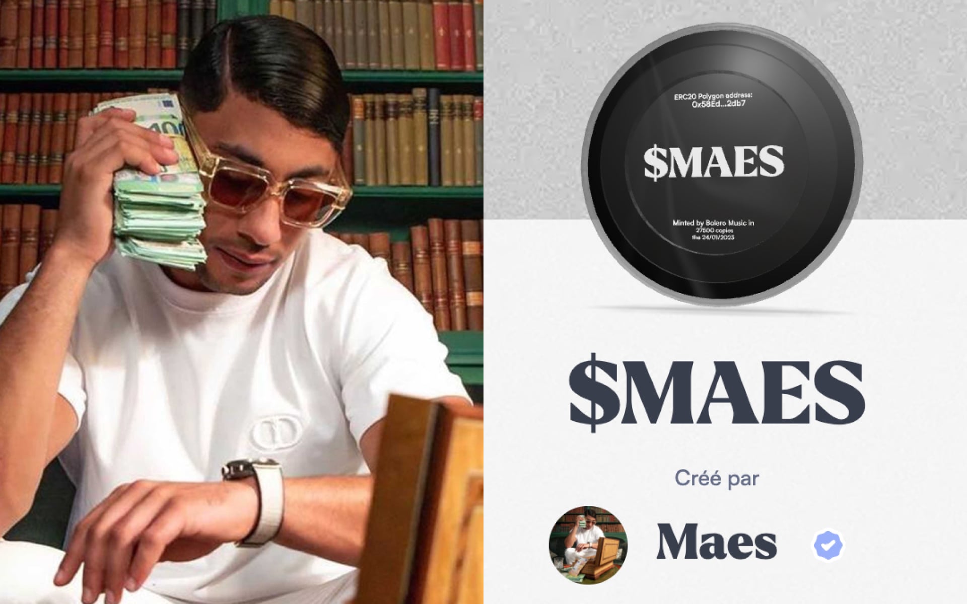 Maes lance sa propre cryptomonnaie avec le token : $Maes - Gentsu