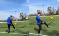 Et maintenant, Baki (22 ans) dévoile ses talents de footballeur