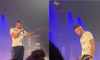 ZKR recadre un fan pendant une minute de silence à son concert