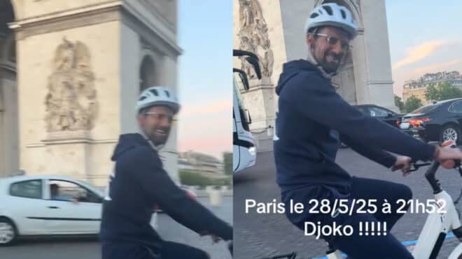Quand Novak Djokovic se balade incognito à vélo dans Paris