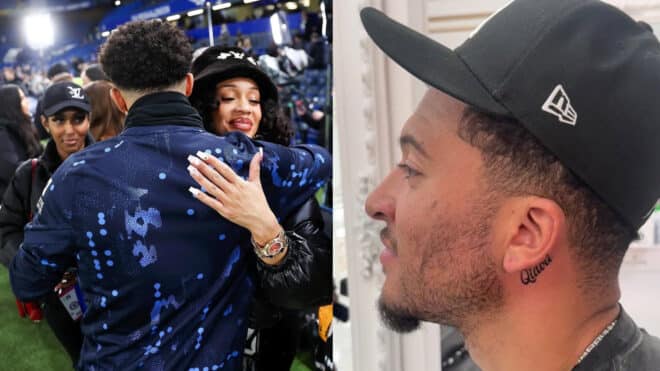 Jadon Sancho officialise sa relation avec Saweetie en se tatouant son deuxième prénom