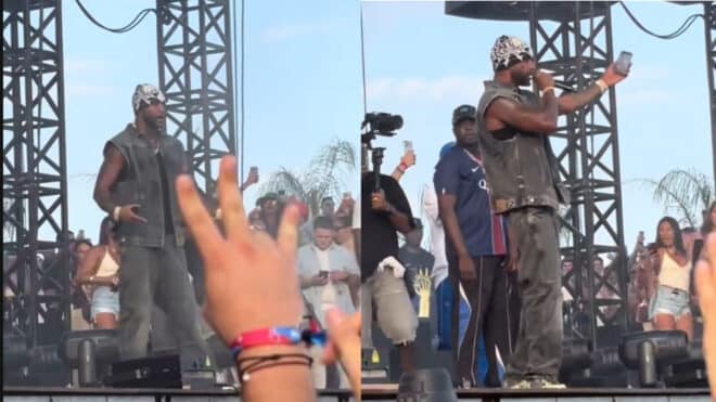 Quand Booba rattrape tous les téléphones lors de son show à Cannes