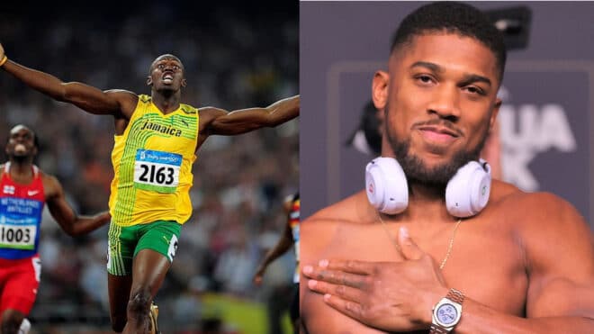 Anthony Joshua plus fort que Usain Bolt au 100m ? L’incroyable archive qui confirme