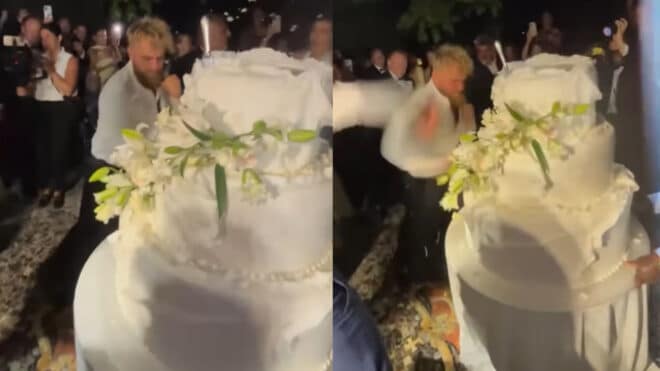 Quand Jake Paul défie… le gâteau de mariage de son frère Logan