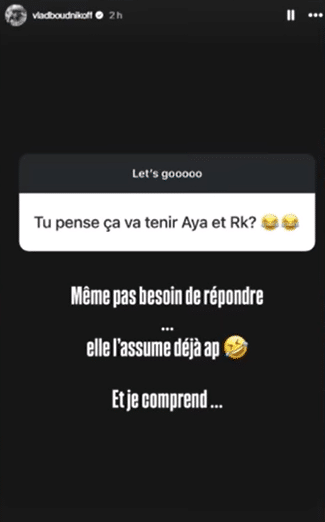 Vladimir Boudnikoff fonce encore le couple d'Aya Nakamura et RK : "elle l'assume déjà ap"