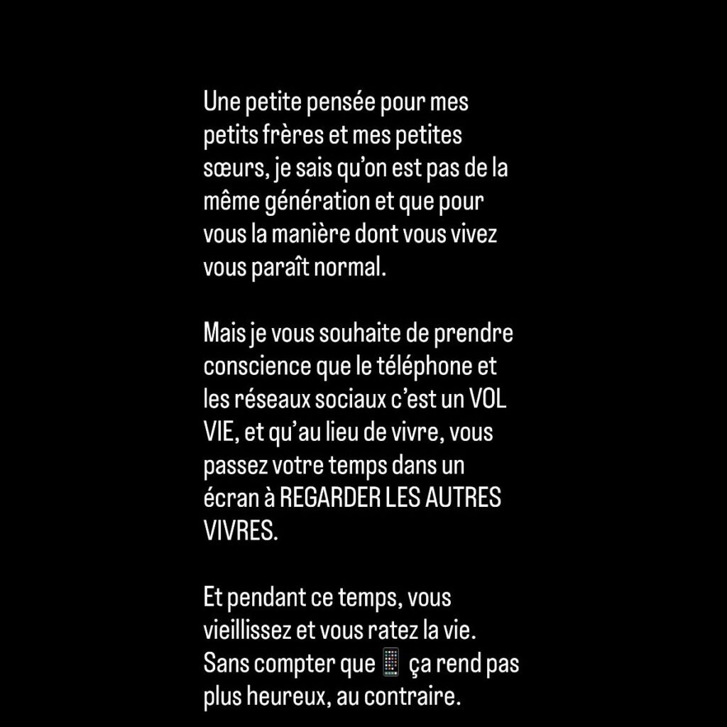 NOS adresse un message fort à la jeunesse sur les réseaux sociaux et le téléphone