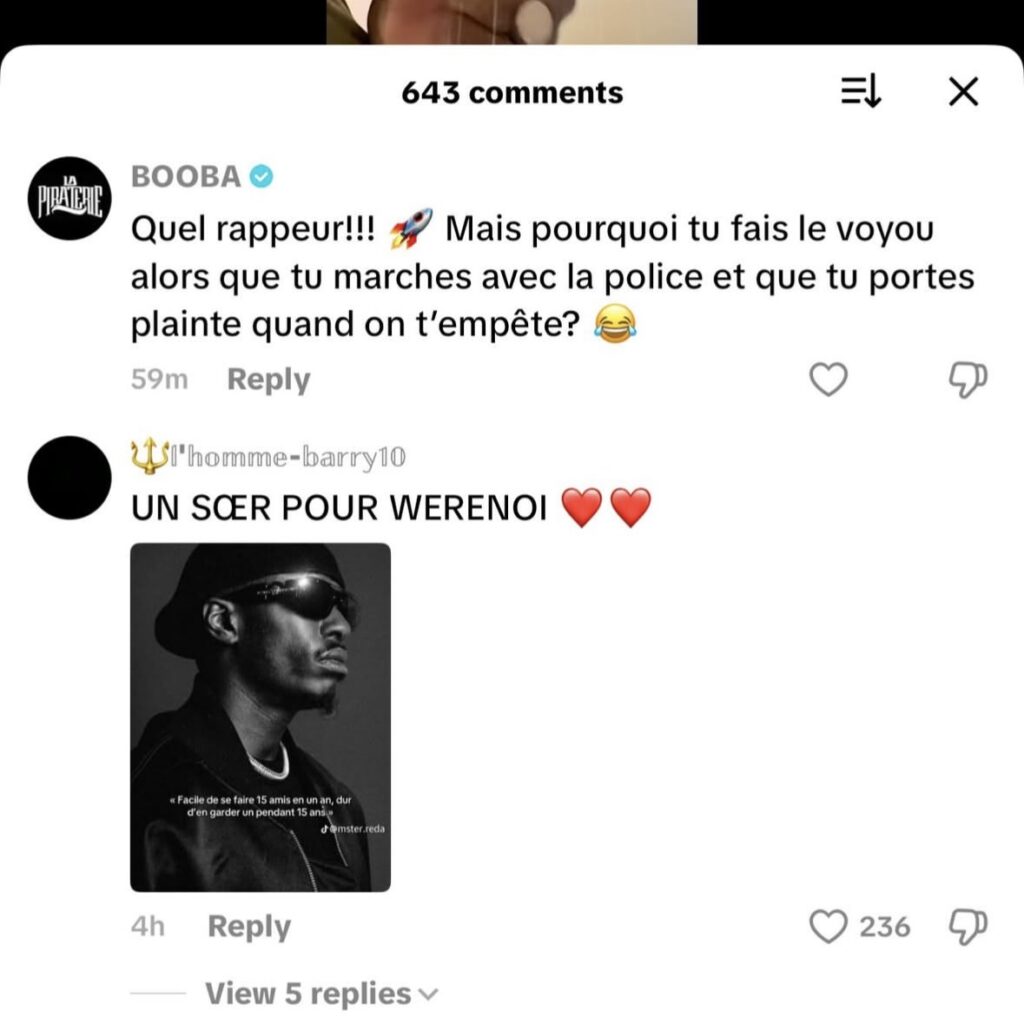 « Pourquoi tu fais le voyou alors que tu marches avec la Police ? » : Booba réagit au nouveau morceau de Gims