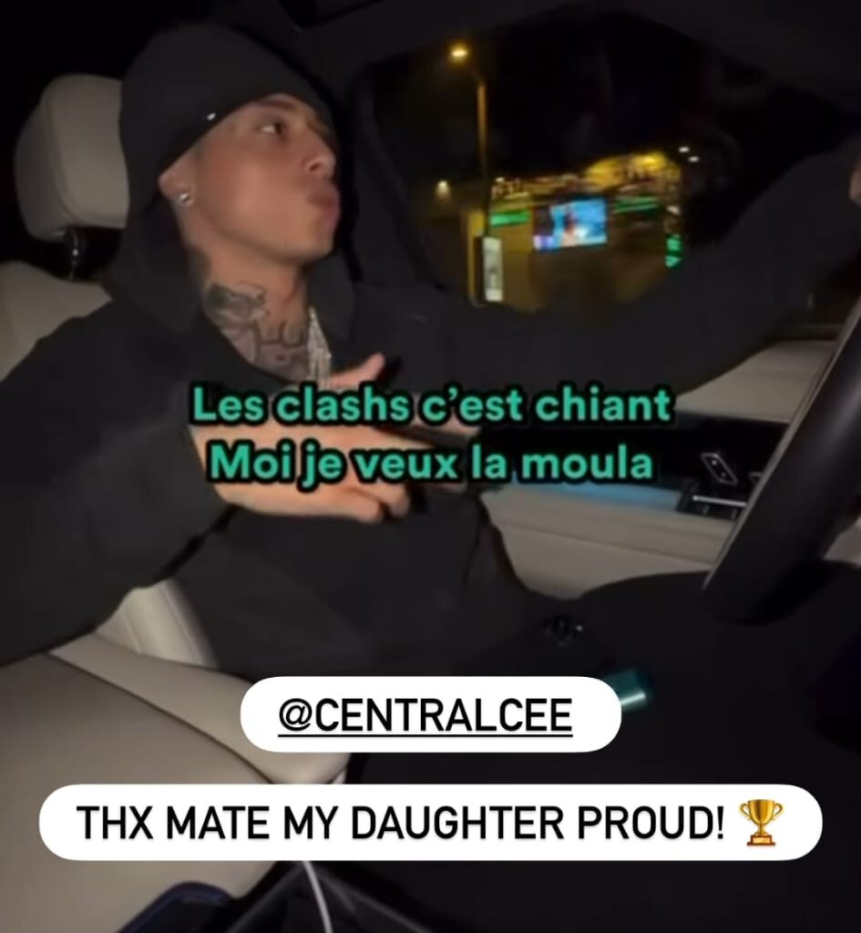 Booba répond à Central Cee, un feat en vue grâce à sa fille Luna ?