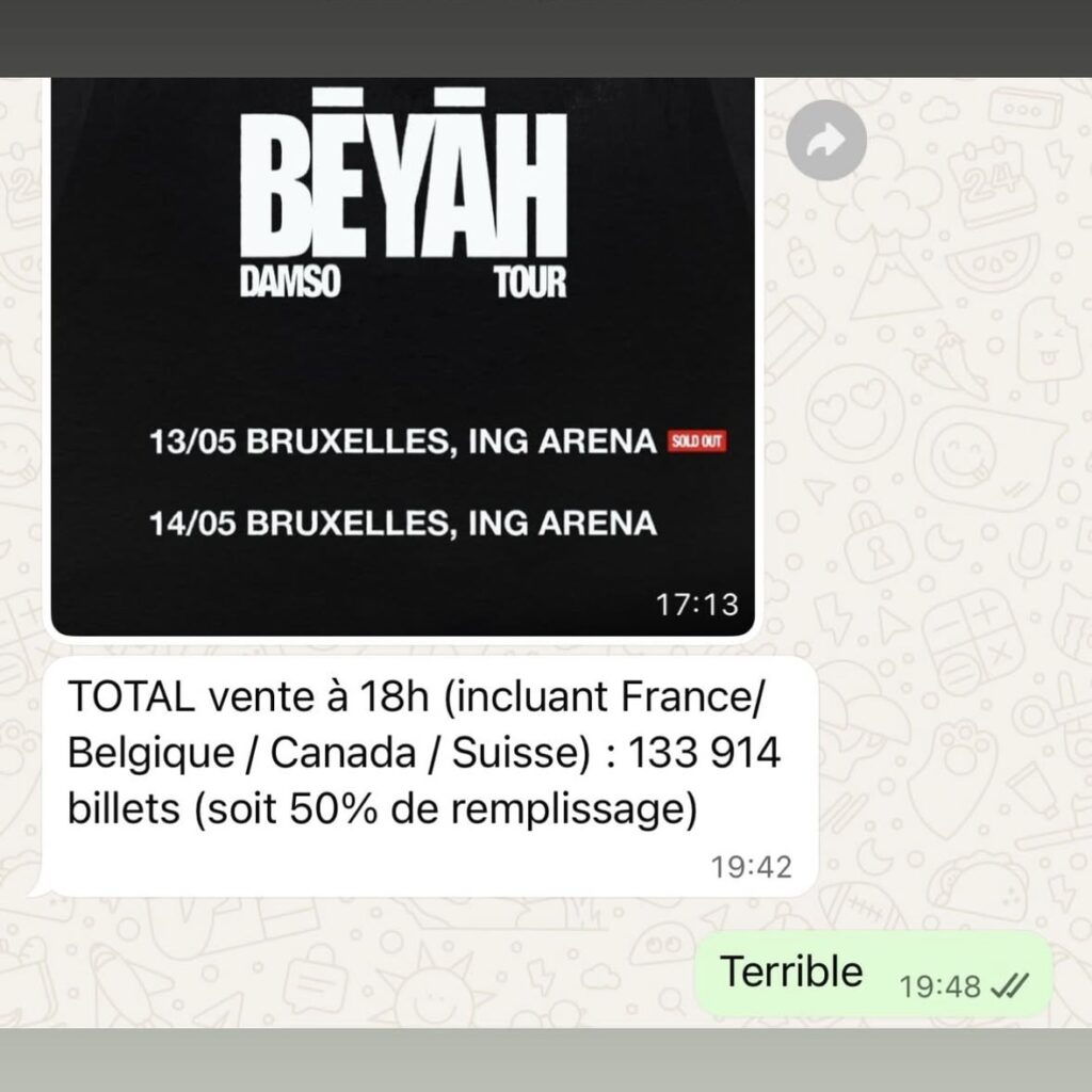 Damso : sa tournée BĒYĀH est un carton, il a vendu plus de 130 000 billets en une journée
