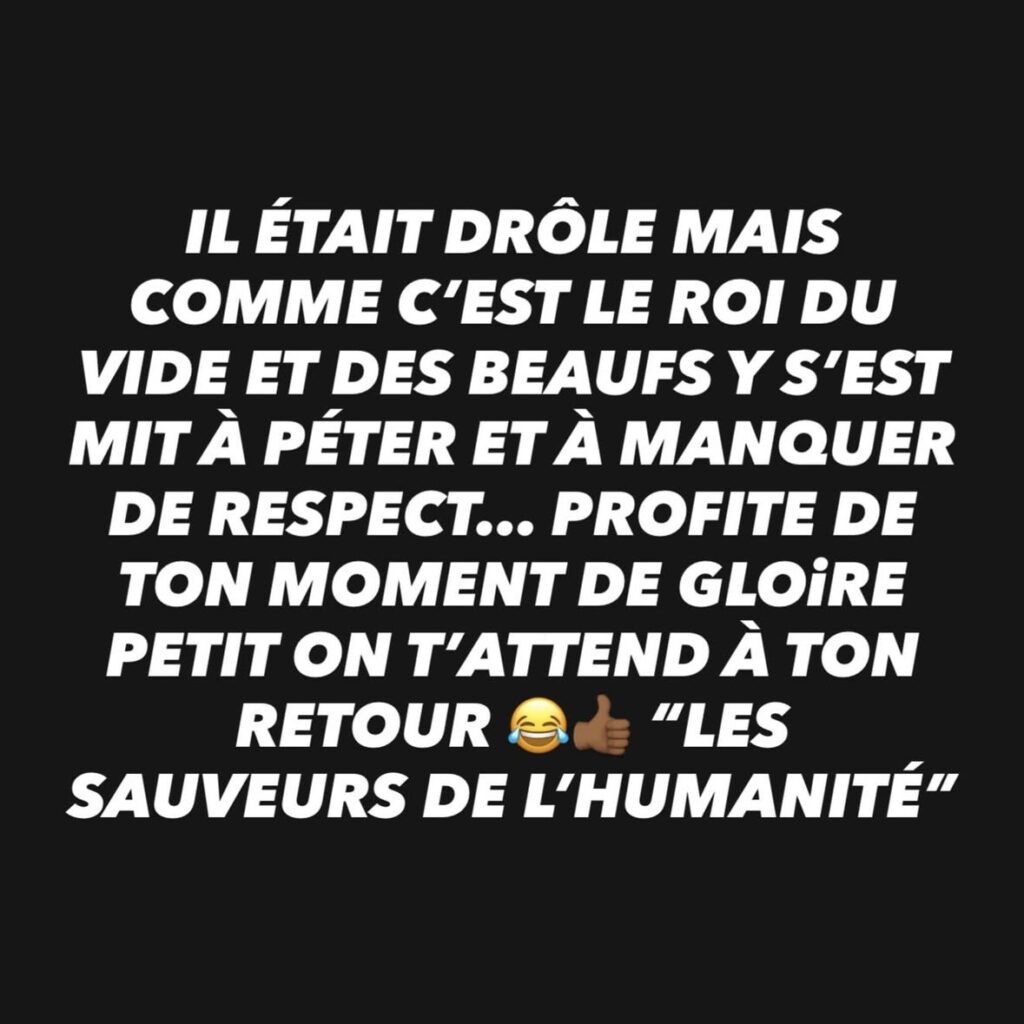 « Il était drôle mais comme c'est le... » : Booba lance un avertissement à Anyme sur ses réseaux sociaux