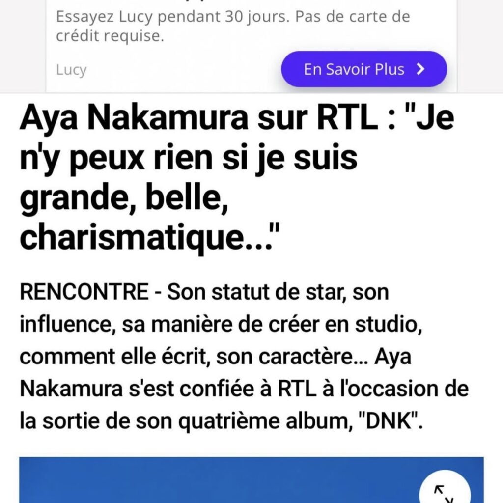 Booba allume Aya Nakamura suite à ses propos lors d'une interview : « Je n'y peux rien si je suis grande, belle, charismatique »