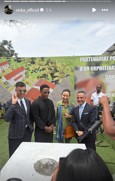 Niska a posé la première pierre de son orphelinat et dispensaire au Congo