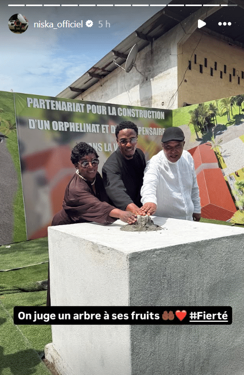 Niska a posé la première pierre de son orphelinat et dispensaire au Congo